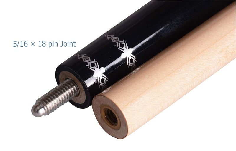 AB Earth Ergonomic Design 13mm Tip 58" Maple Pool Cue Stick Kit with Hard Case (Black, 21oz) - Image 5